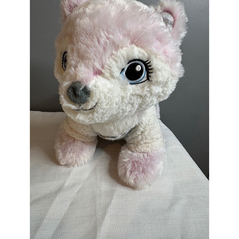 Build-A-Bear Pink Arctic Fox Plush Stuffed Animal with Silver Star Vest